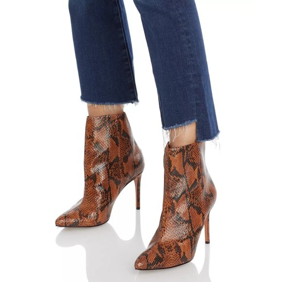 228$ MOTHER The Insider Crop Step Fray Flared Jeans High Rise Size 26 Dark Blue - Picture 6 of 6